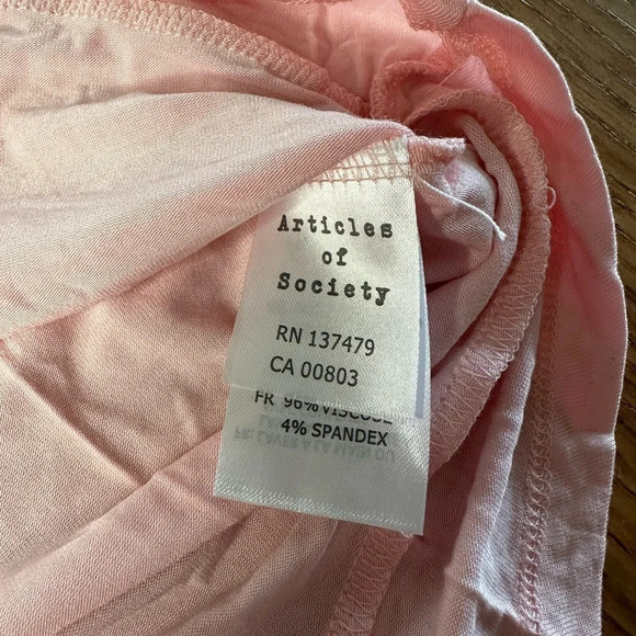 ARTICLES OF SOCIETY Oversized Asymmetrical Sleeveless Tank in Pink size small - Picture 3 of 6